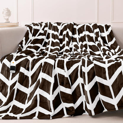 VENTIMI Electric Blanket Heated Throw, 50" x 60" Heated Blanket with 5 Heat Levels & 3 Hours Auto Off, Fast Heating Blankets with ETL & FCC Certification, Grey