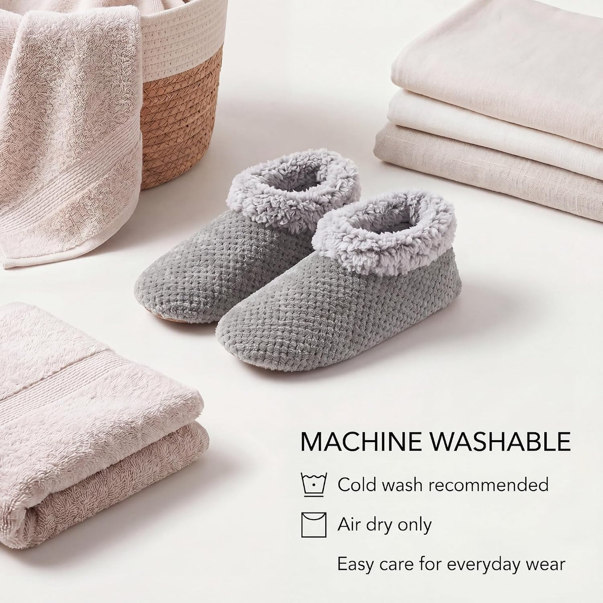 Cozylook Fuzzy Slippers for Women Indoor Soft Sole Slipper Socks