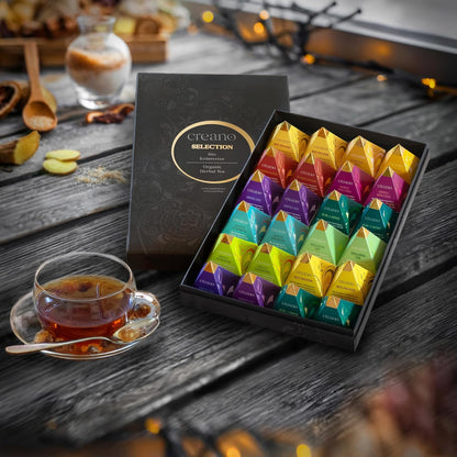 Creano Organic Herbal Tea Sampler Gift Set - Tea Gift Box - 27 Organic Tea Bags in 9 Different Varieties 54 g