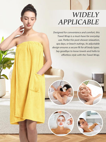 Women'S Soft Wrap Towel Full Length，Bath Robe After Shower Female Plush Long，Spa Bathrobes Lightweight With Pockets