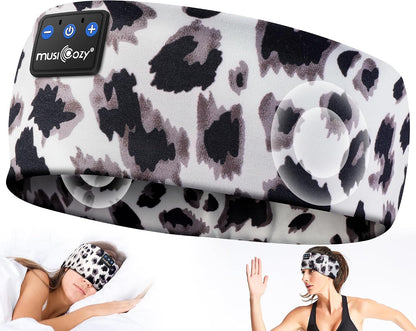 MUSICOZY Sleep Headphones Bluetooth 5.4 Headband, Wireless Earphones Music Sleep Earbuds Sleeping Eye Mask with HD Stereo Speakers for Workout Running Travel Yoga, Ideal Gifts for Men Women Mom Dad