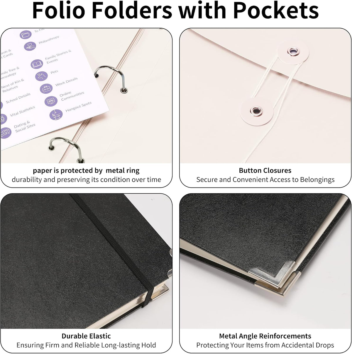 Important Document Organizer – Emergency File Folder Protect Your Family’s Legacy with 3-Ring and Label Pockets, Perfect for Home Office Filing and Gift Giving on Special Occasions