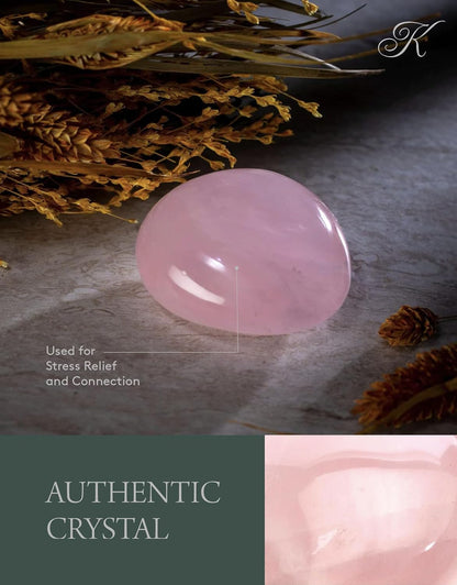 KALIFANO Palm Stone with Healing & Calming Effects - AAA+ Grade High Energy Worry Stone with Information Card - Reiki Crystal Used for Courage (Family Owned and Operated)