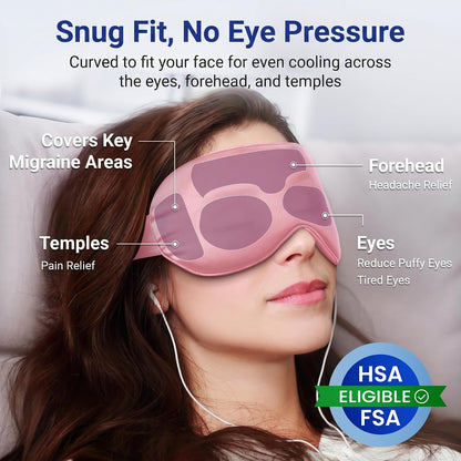 Cooling Eye Mask for Puffy Eyes: Fsa Eligible ltems Hsa, Migraines Headache Fast Relief After Surgery Care Cold Compress, Reusable Face Ice Pack Gel for Dark Circles, Gentle Weighted Sleep Mask Purple