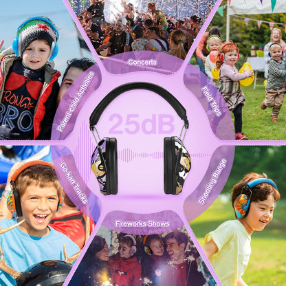 PROHEAR 032 Kids Ear Protection – Ear Muffs for Noise Reduction, 25NRR Noise Cancelling Headphones for Kids,Toddlers, Autism, Sensory Use, Hearing Protection – Orange