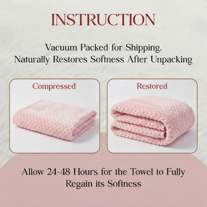 3 Pack Microfiber Hair Towel Wrap for Women 26 x 10 in | Hair Drying Towel with Button |Hair Turban Towel Quick Dry Coral Fleece Head Towels (Pink + Blue + Grey)