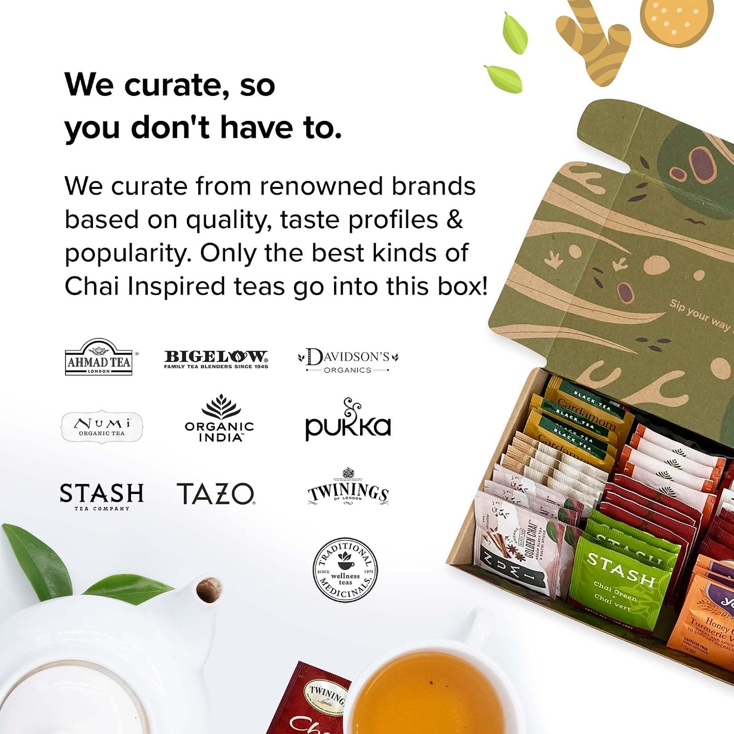 Sippingly Night Time Tea Sampler – 40 Herbal Teas – 10 Flavors from Top Brands – Chamomile, Lavender, Passionflower – Perfect Relaxation & Calm Support – Ideal Wellness Gift – Kosher, Gluten-Free