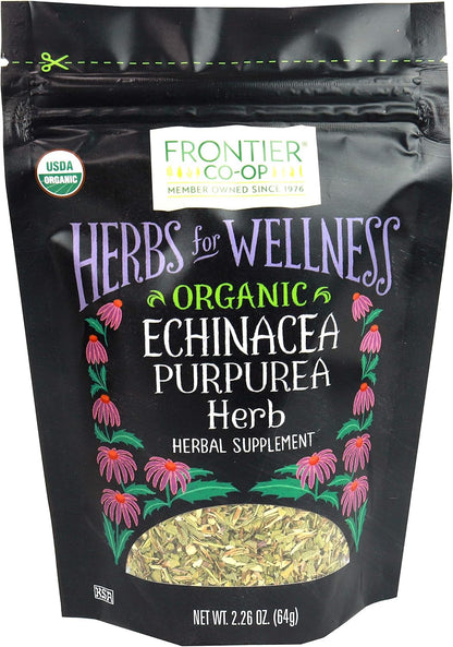 Frontier Co-op Organic Cut and Sifted Echinacea Purpurea Herb 2.26oz