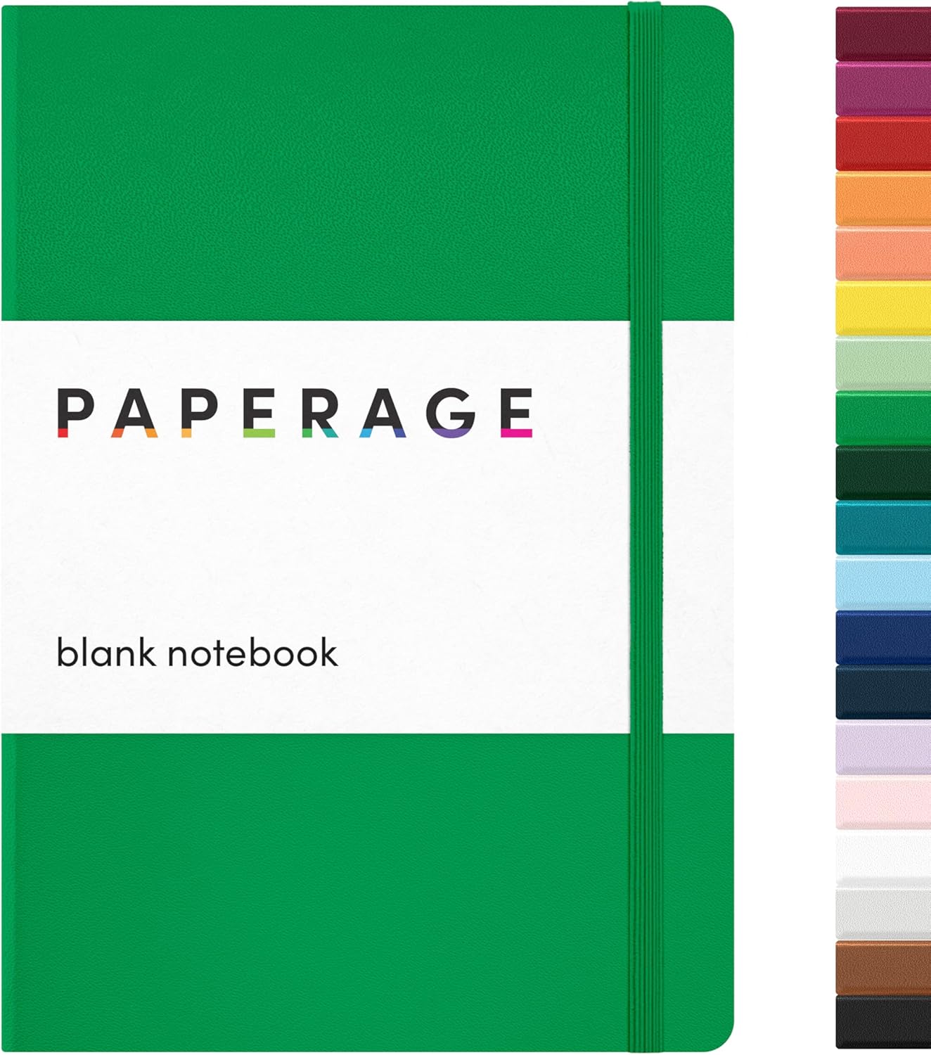 PAPERAGE Lined Journal Notebook, Hardcover Journal for Women & Men, 160 Pages, (5.6 in x 8 in), College Ruled Journaling Notebook for Work, School Supplies & Note Taking, (Black)