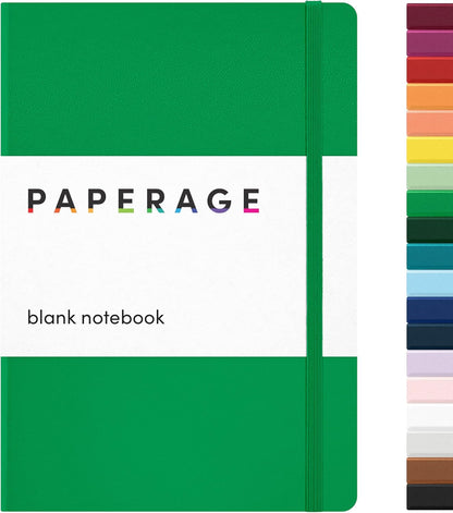 PAPERAGE Lined Journal Notebook, Hardcover Journal for Women & Men, 160 Pages, (5.6 in x 8 in), College Ruled Journaling Notebook for Work, School Supplies & Note Taking, (Black)