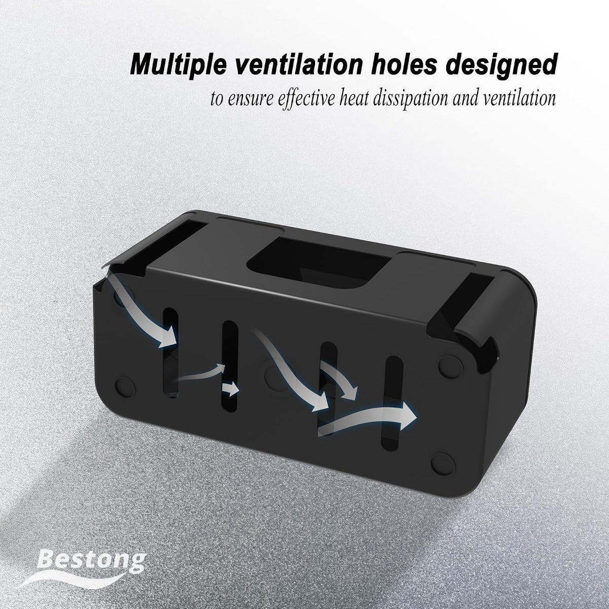 Power Strip Hider Box Cable Management Organizer Set Large & Medium Black