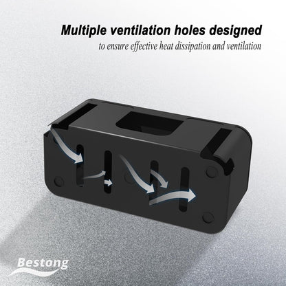 Power Strip Hider Box Cable Management Organizer Set Large & Medium Black