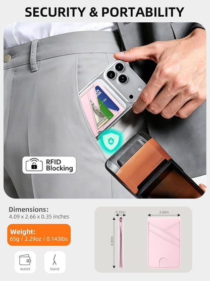 TopMade Magnetic Wallet Stand Tracker for Magsafe (iOS Only), Black