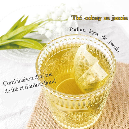 Fonming Tea- Jasmine Oolong Tea Bags – Unsweetened, Gluten-Free, Individually Wrapped – Taiwanese High-Elevation Oolong, Great Hot or Cold Brew – 12 Count