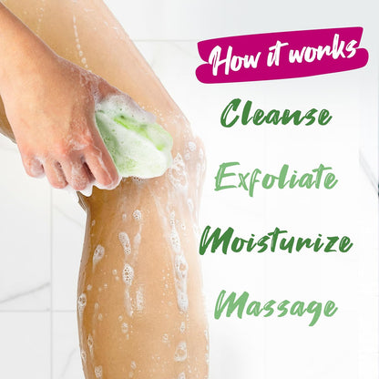 Spongeables Anti Cellulite Body Wash in a 20+ Wash Sponge, Citrus, 3 Count
