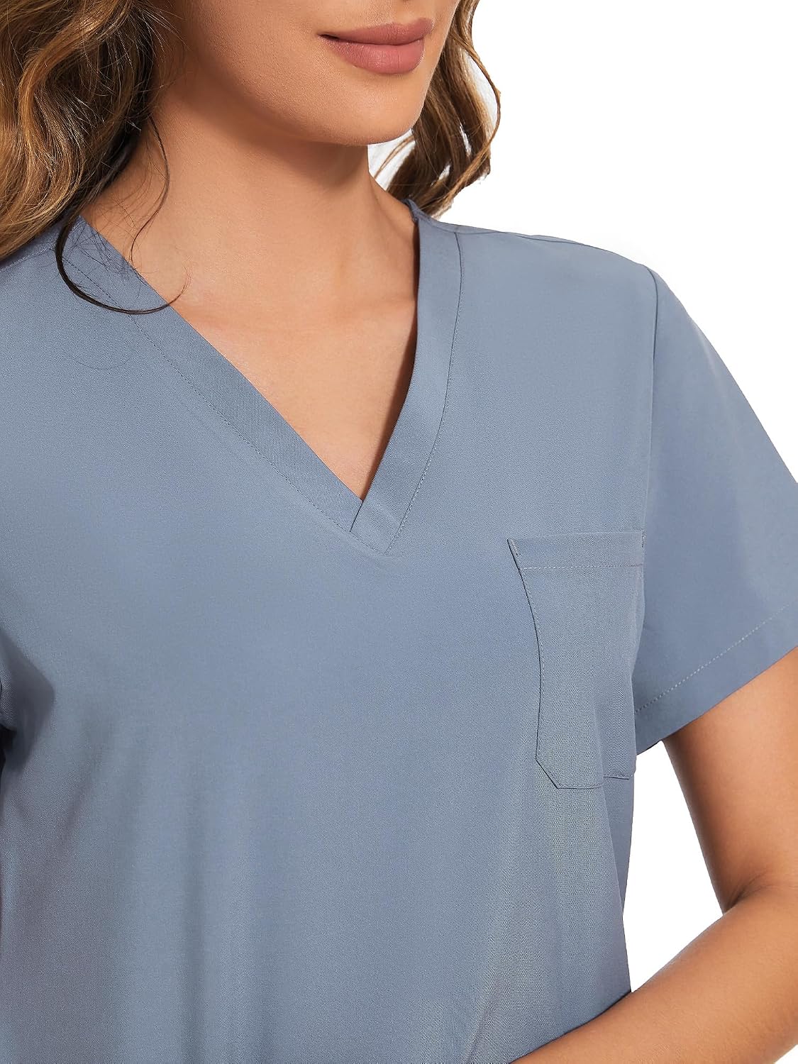 COZYFIT Scrubs for Women Set - Stretch V-Neck Scrub Top & Jogger Pant with 8 Pockets COZY SCRUBS - Colors E