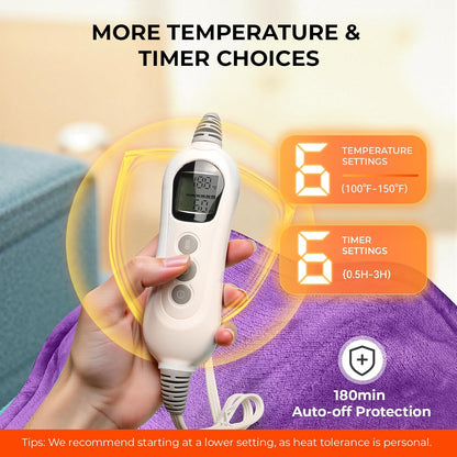 VAAGHANM Heating Pad: Electric Heat Pad -Weighted Instant Heating Pads for Neck and Shoulders-6 Heat Options & 6 Auto Timer Mode-Gift for Women Mom