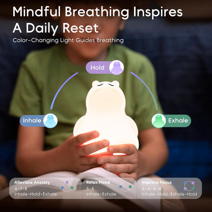 Breathing Pal 'Ted'- Mindfulness Breathing Light, Guided Visual Meditation Breathing Light, Anxiety Relief Items for Calm Down Corner/Meditation/Sleep for Adult&Kid
