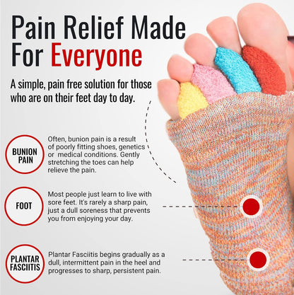 My Happy Feet Foot Alignment Socks with Toe Separators – Holiday Socks for Women & Men - Cozy Christmas Gift Idea