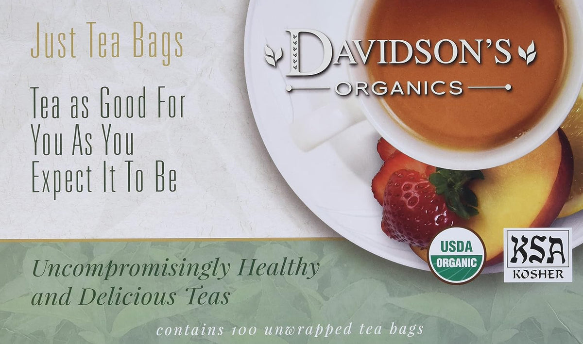 Davidson's Organics, Decaffeinated Earl Grey, 100-count Unwrapped Tea Bags