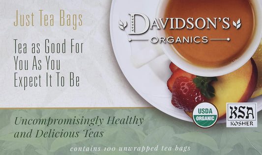 Davidson's Organics, Decaffeinated Earl Grey, 100-count Unwrapped Tea Bags