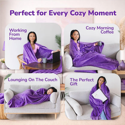 Super Blanky Wearable Blankets for Women & Men, Graduation Day Gift for Her, Cozy Gifts for Women, Wife Birthday Gifts Ideas