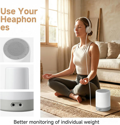 Electronic Tibetan Singing Bowl Sound Machine, 8 Healing Frequencies, Red Night Light, Touch Control, Auto Timer, USB Plug-in, for Meditation, Sleep, Yoga & Chakra Healing