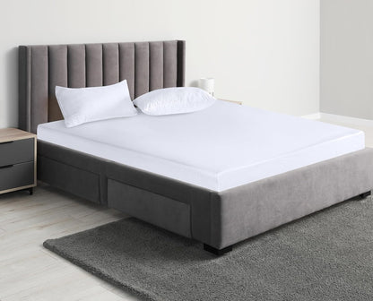 Queen Size Mattress Protector Waterproof, Premium 200 GSM Terry Mattress Cover, Soft & Breathable Bed Cover, Fitted Sheet Style Stretchable Deep Pockets 17" by Utopia Bedding (White)