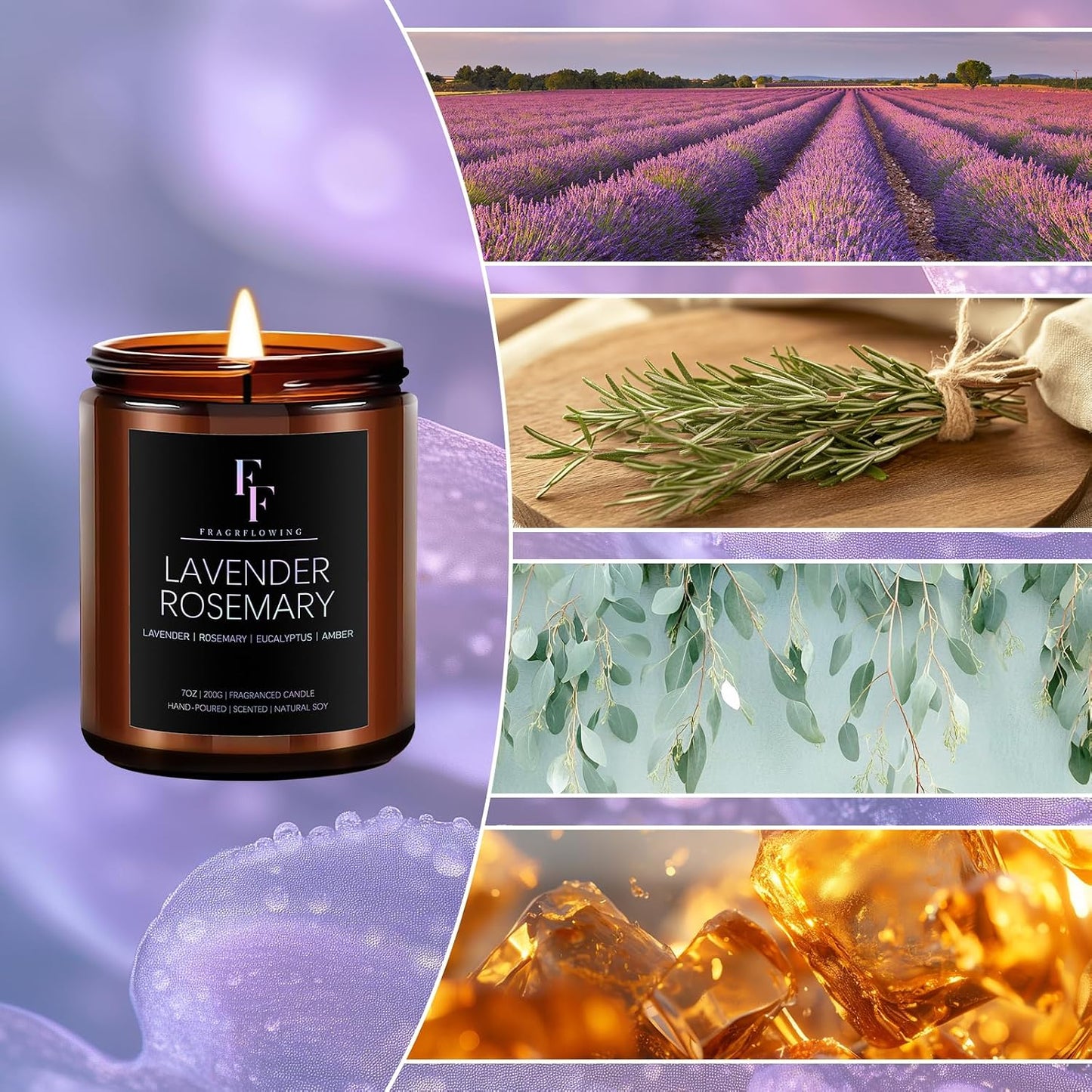 Scented Candles for Home Scented Aromatherapy Candles, 4 Pack 28 Oz Soy Wax Candle Gift Set Valentine's Day Gift for Women Men (Lavender/Vanilla//Sandalwood Rose/Moroccan Amber)