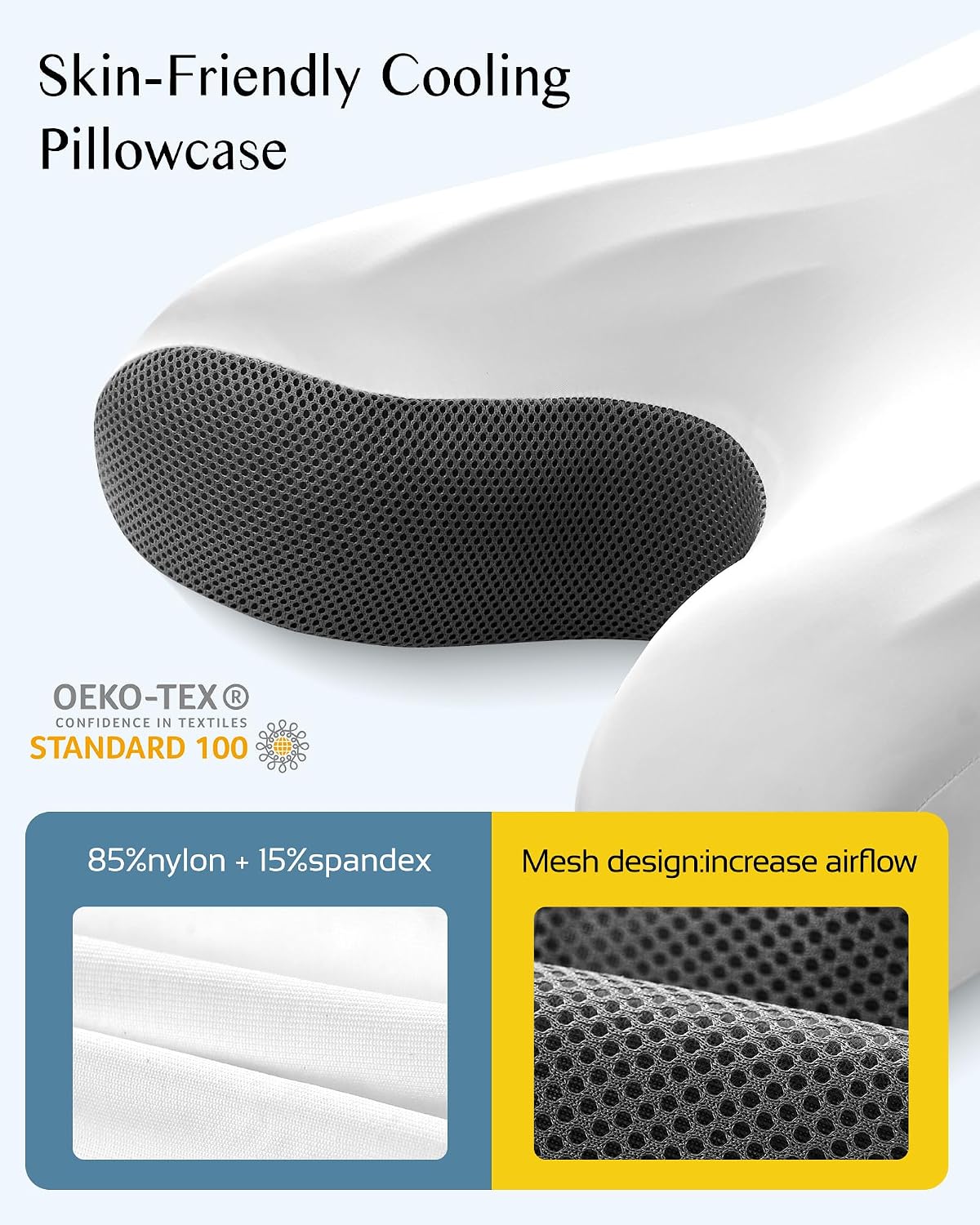 Sleep Apnea Pillow for Cpap Users, Ergonomic Adjustable Memory Foam Cpap Pillows for Side and Back Sleepers, Reducing Air Leaks and Mask Pressure