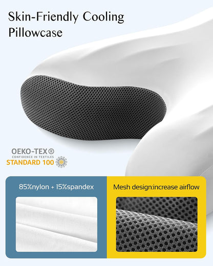 Sleep Apnea Pillow for Cpap Users, Ergonomic Adjustable Memory Foam Cpap Pillows for Side and Back Sleepers, Reducing Air Leaks and Mask Pressure
