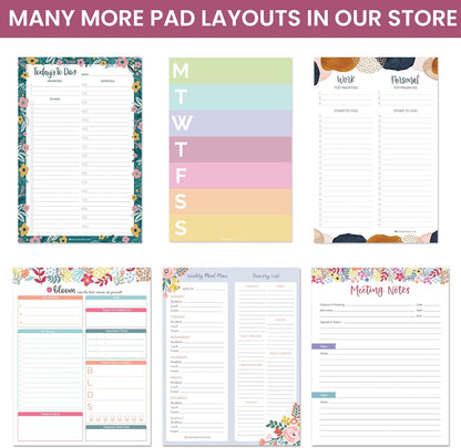 bloom daily planners Timed Work & Personal To Do List Planning Pad - ADHD Friendly Undated Tear-Off Hourly Checklist Notepad Appointment Organizer - 6" x 9" - Brushed Beige