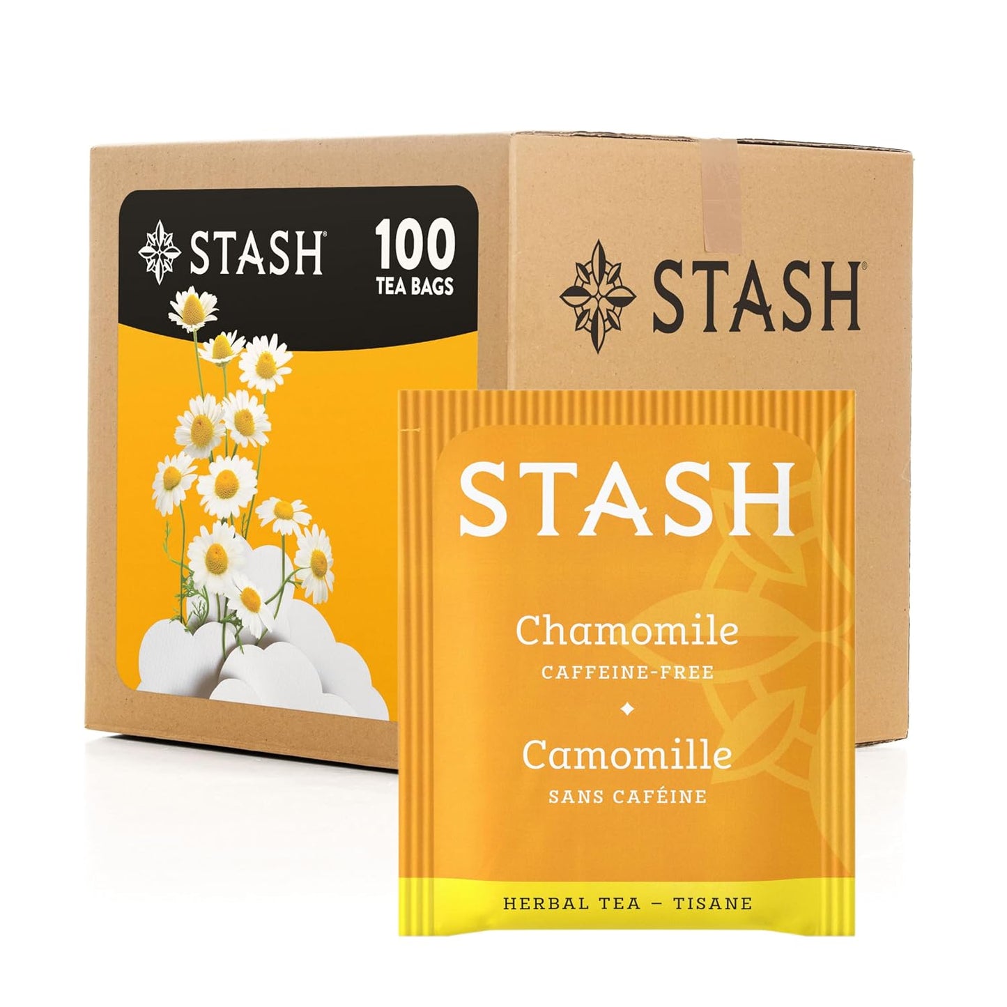 Stash Tea Chamomile Herbal Tea, 100 Count (packaging may vary) - Colors B