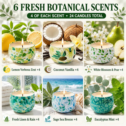 Candles, Scented Candles Gift Set for Women, 8 Pack Fruity Floral Soy Wax Aromatherapy Candles, Travel Tin Candles in Artist Gift Box, Birthday Gifts for Mom, Wife, Sister, Friend, Housewarming