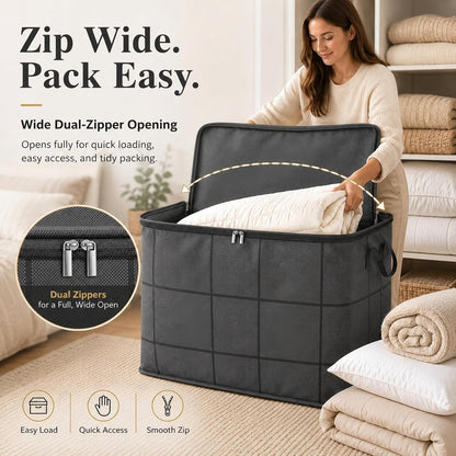 XXL Foldable Storage Bag with Reinforced Handles Portable Moving, L