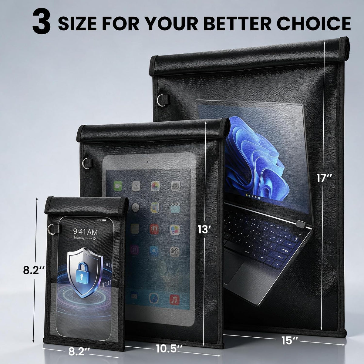2 Pack Military Grade Faraday Bags for Smartphones