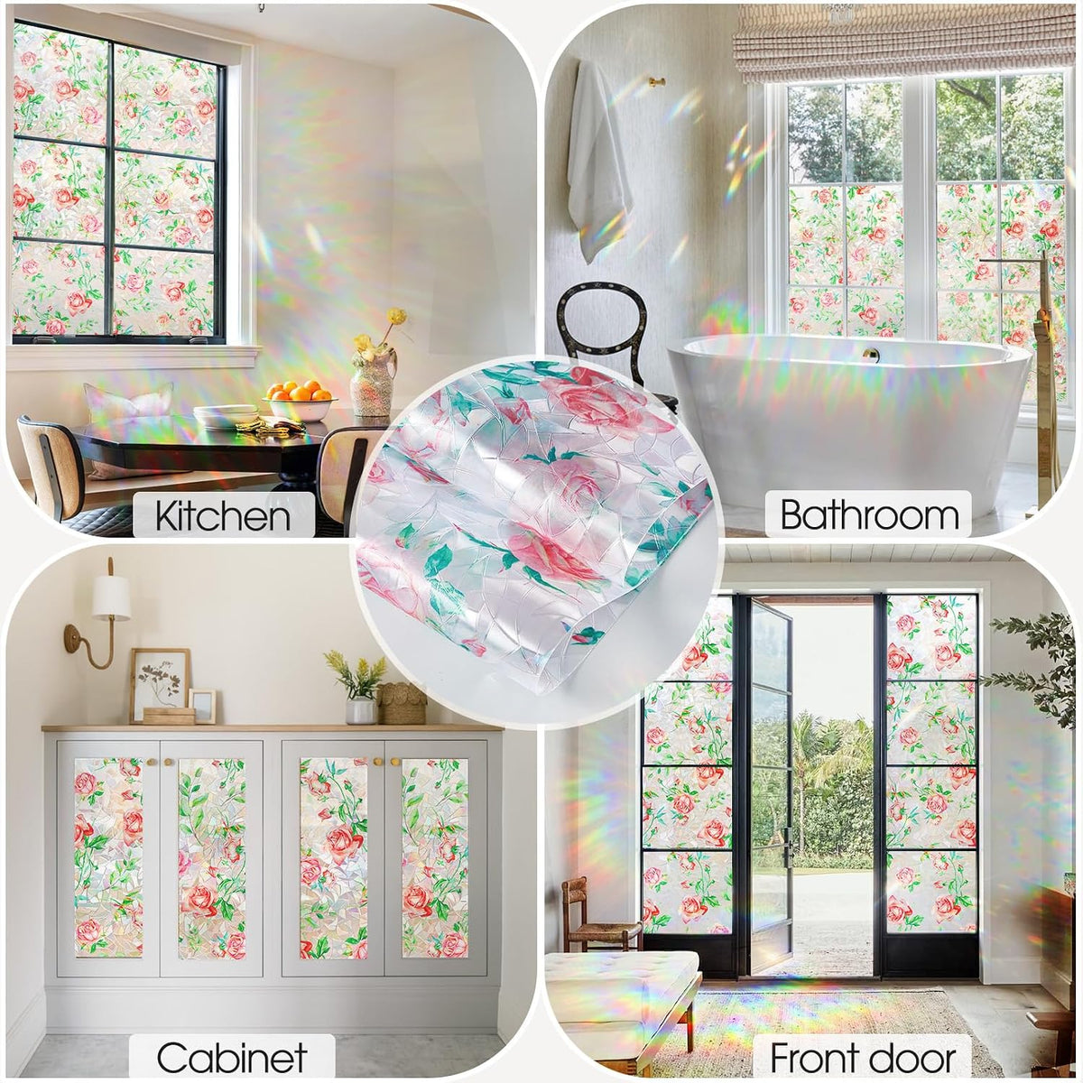 Coavas Blackout Window Privacy Film, Geometric Pattern, 11.8" x 78.7"