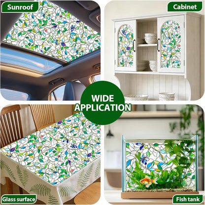Frosted Glass Window Film, Decorative Sun Heat Blocking,Anti UV Save Energy