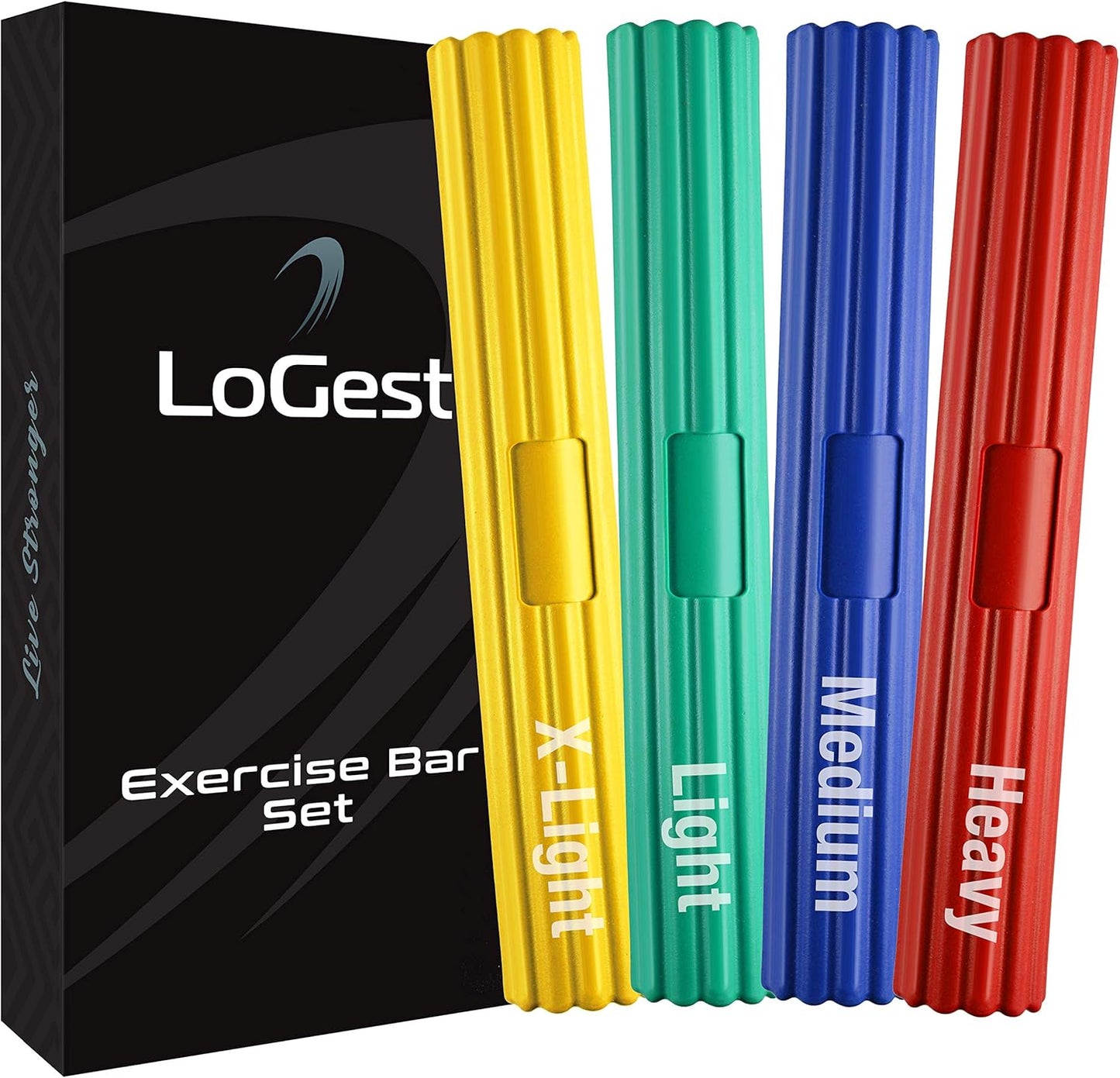Logest Twist Hand Exerciser Bars for Physical Therapy - Relieves Tendonitis Pain & Improve Grip Strength - Tennis Elbow, Golfer's Elbow, Tendonitis, Wrist, Forearms Pain Relief Hand Therapy Bar