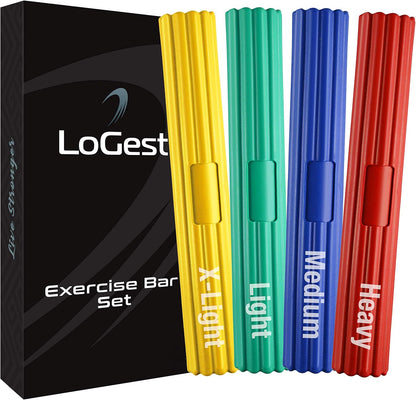 Logest Twist Hand Exerciser Bars for Physical Therapy - Relieves Tendonitis Pain & Improve Grip Strength - Tennis Elbow, Golfer's Elbow, Tendonitis, Wrist, Forearms Pain Relief Hand Therapy Bar