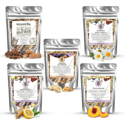 Nelson's Tea Sampler Our Favorites Caffeine Free blends, Sample