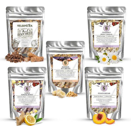Nelson's Tea Sampler Our Favorites Caffeine Free blends, Sample
