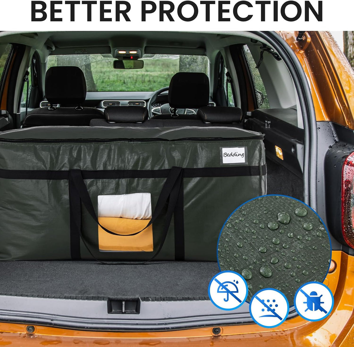 TAILI 69 Gallon Extra Large Storage Bags with Visible Window,Blue