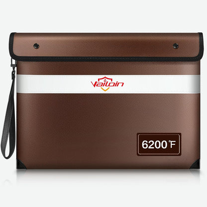 Vailoin 6200°F Fireproof Document Bag, 8 Layers of Heat Insulated Materials