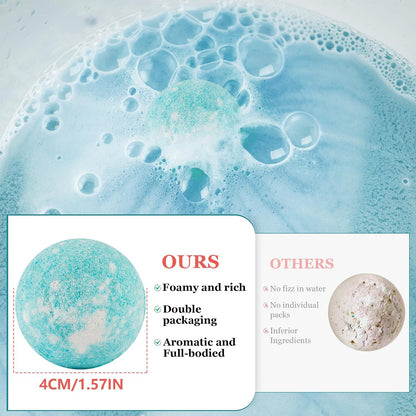 Bath Bombs for Women Gift Set, 50 Pcs Natural Organic Bubble Bathbombs with 10 Rich Scents, Handmade Bubble Bath Fizzy, for Bubble Bath Spa,Her/Him,Wife,Girlfriend,Mother Present Giving