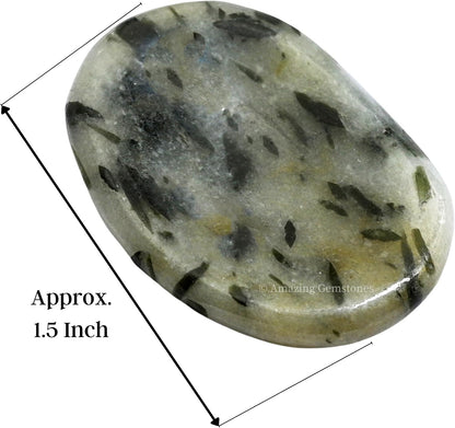 Amazing Gemstone Labradorite Thumb Worry Stone, Anxiety Stone, Healing Crystals - Piedra Crystal Fidget for Gift, Meditation, Calming, Relaxation, Stress Relief - Colors B
