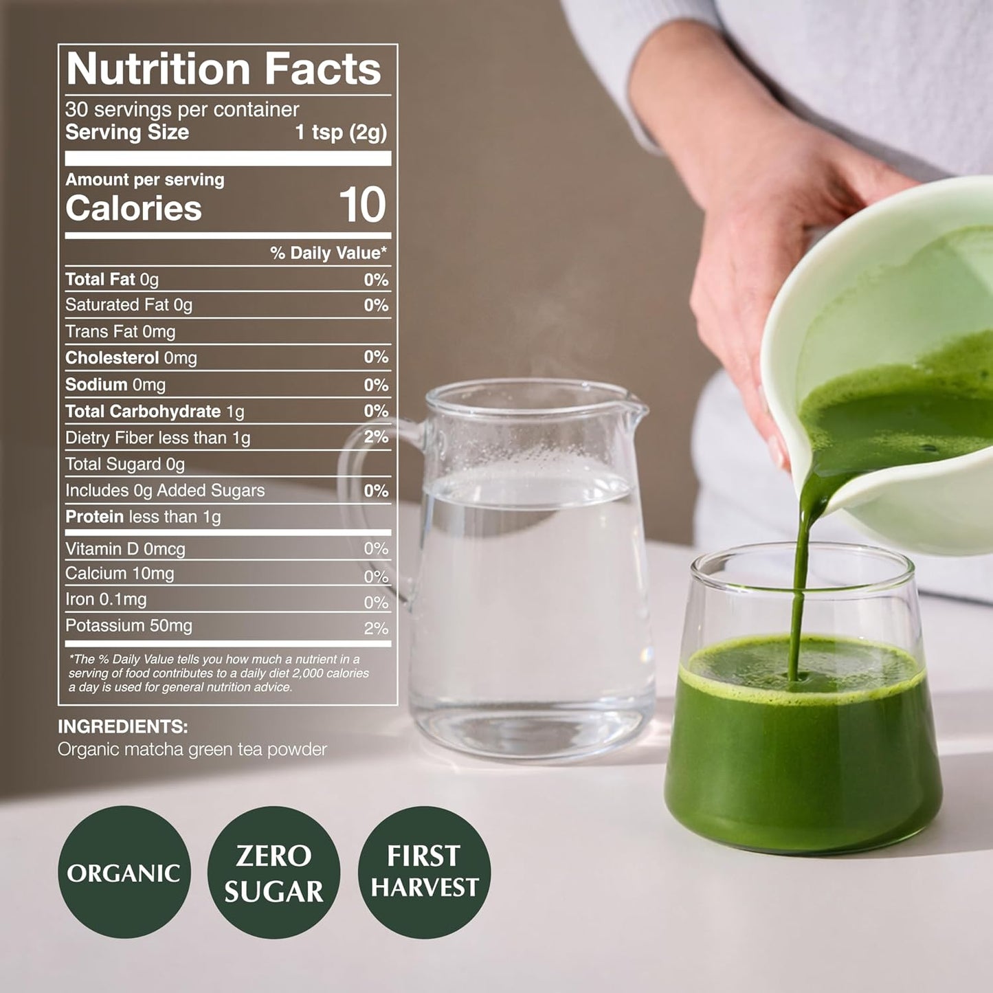 Encha Matcha - Latte Grade Matcha Powder - Unsweetened, First Harvest, Organic Green Tea Powder From Uji, Japan (60g / 2.12 Ounce) Premium for Latte, Smoothie - Caffeine, L-Theanine