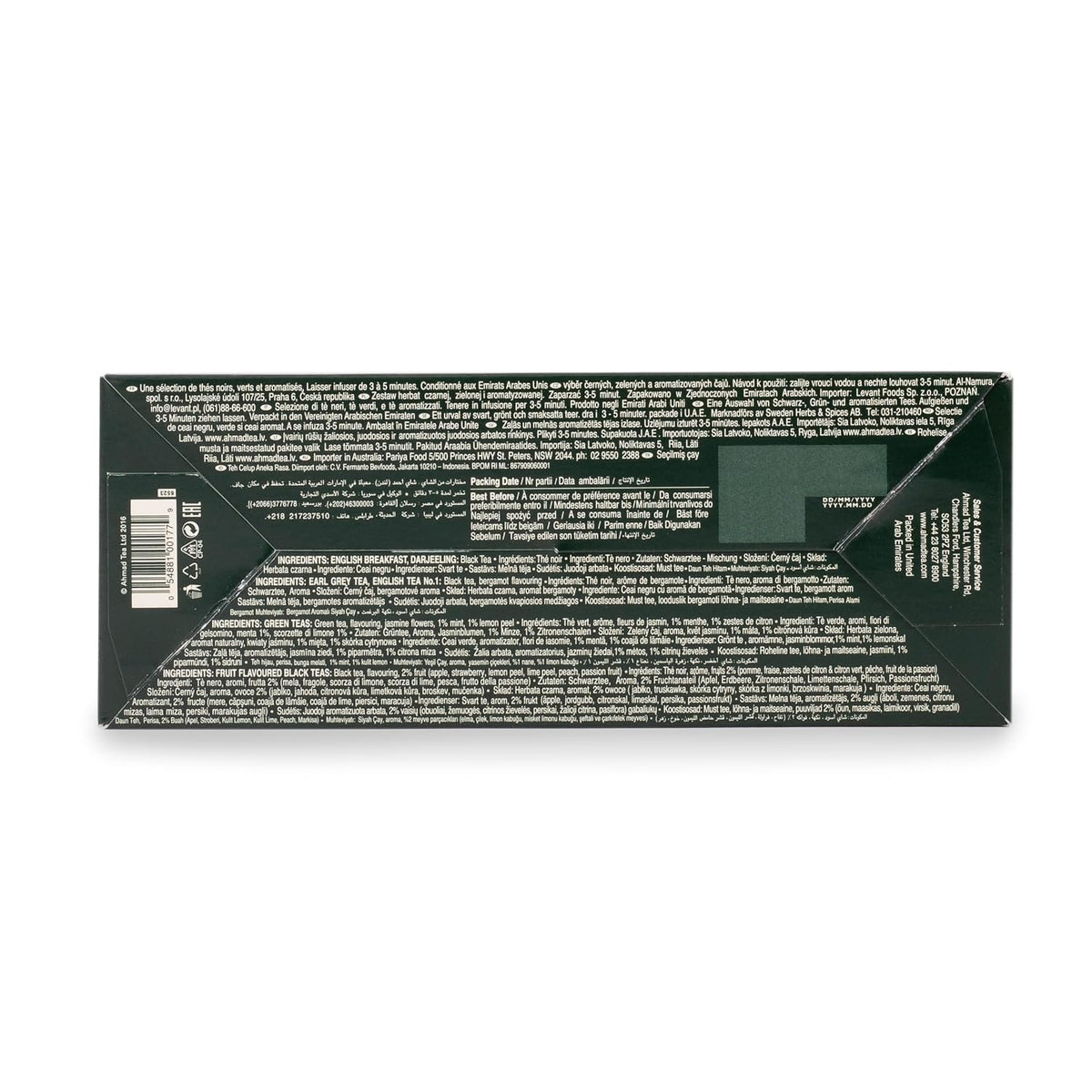 Ahmad Tea Variety Gift Box, 60 Foil Enveloped Teabags, Twelve Teas, 1 Count