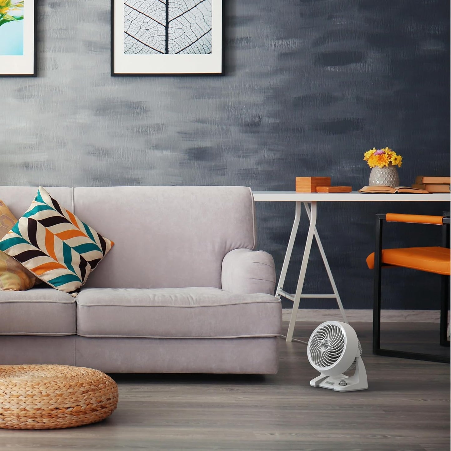 Vornado 133DC Energy Smart Compact Air Circulator with Variable Speed Control, DC Motor, Adjustable Tilt, Quiet Operation for Bedroom, Office, and Home Use, White