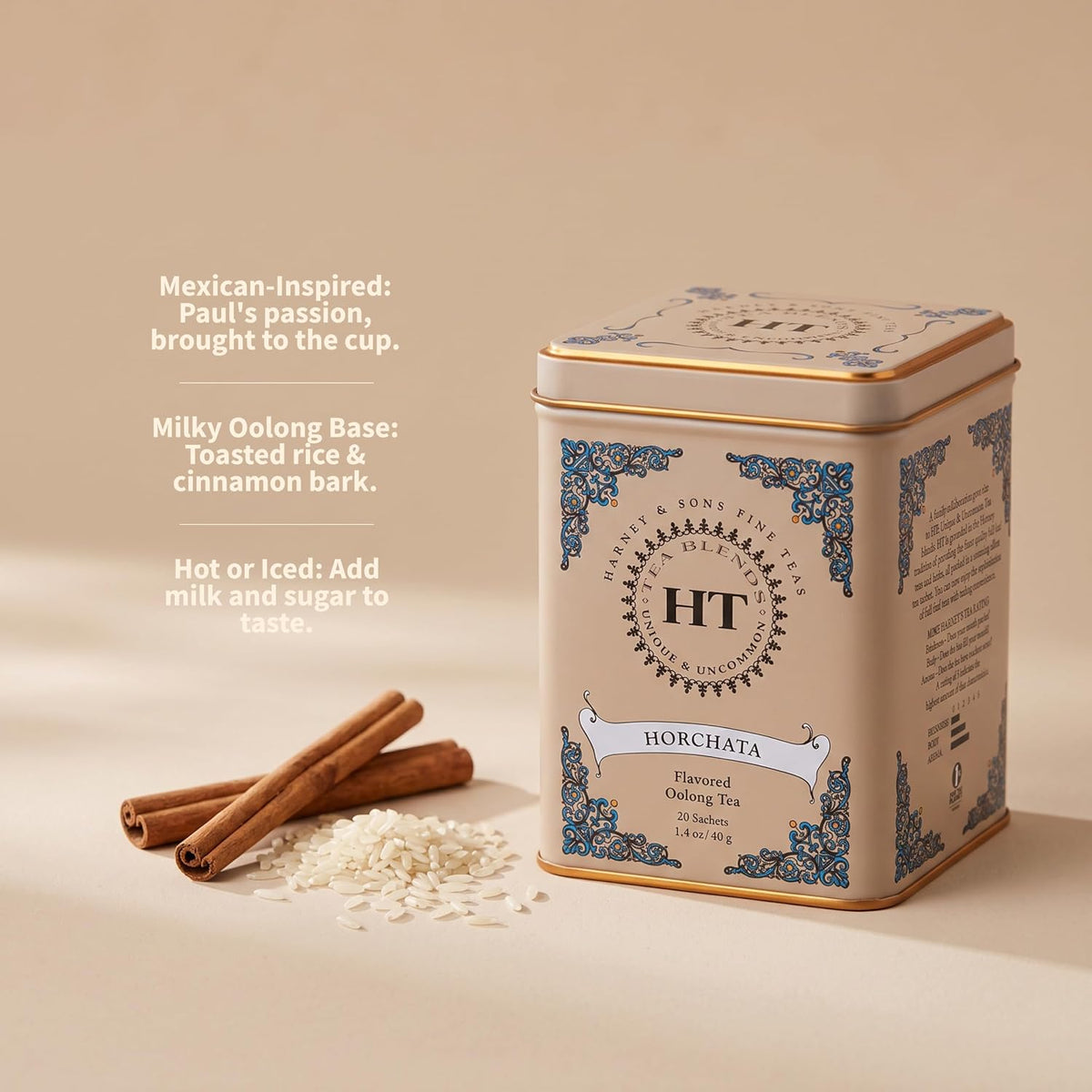 Harney & Sons HT Horchata Oolong Tea, 20 Sachets in Tin